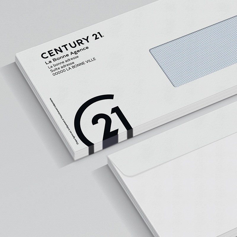 Enveloppe standard 220x110 mm fenêtre 100x45 mm