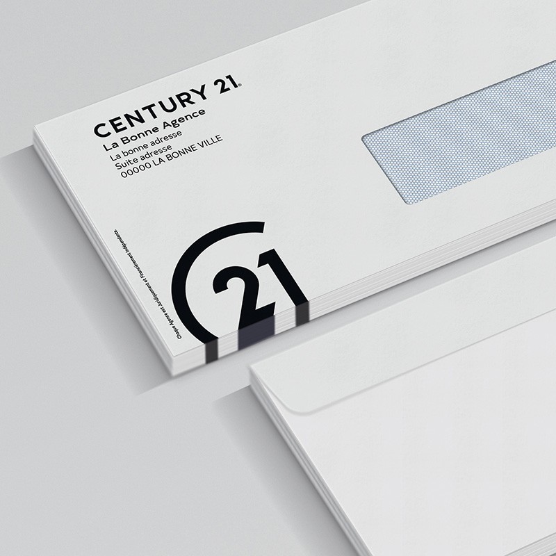 Enveloppe standard 229x114 mm avec fenêtre 100x45 mm