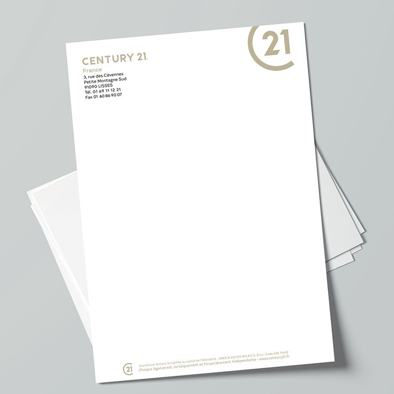 Tête de lettre modèle standard