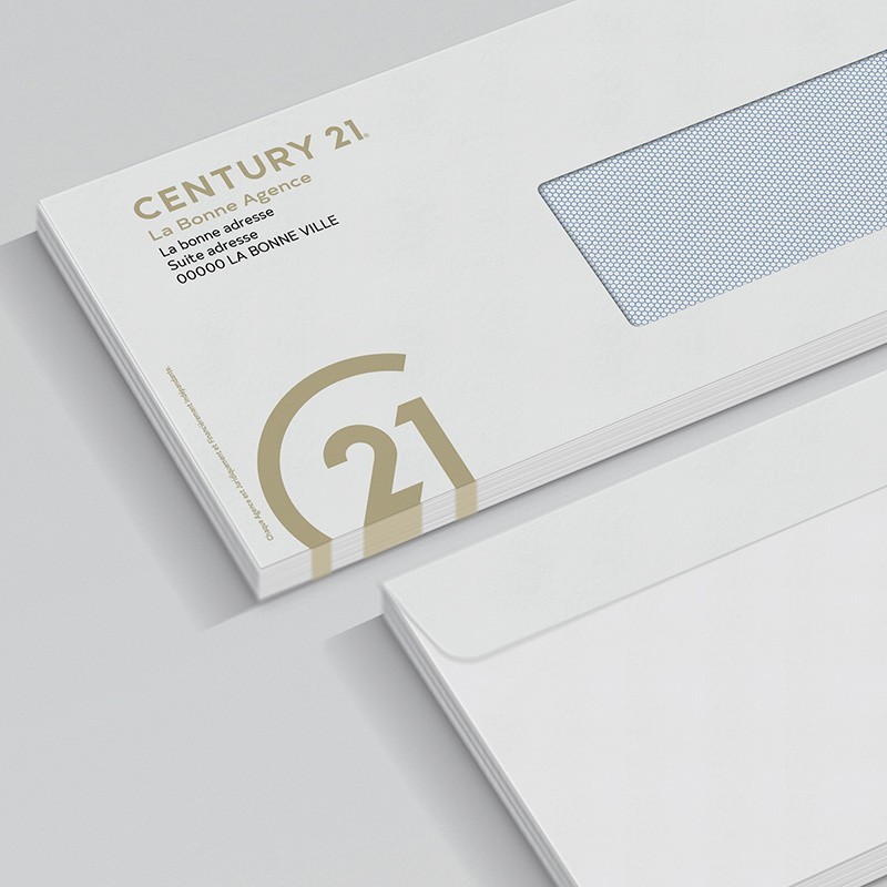 Enveloppe premium 220x110 mm fenêtre 100x45 mm