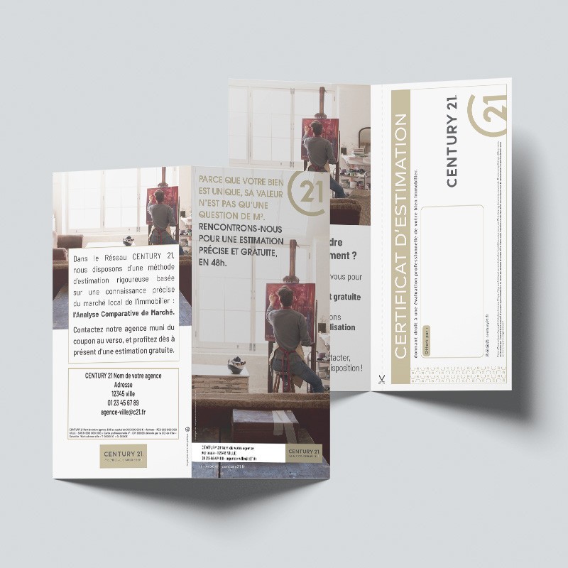 Dépliant artiste 21x10 cm