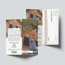 Dépliant garçon cabane...